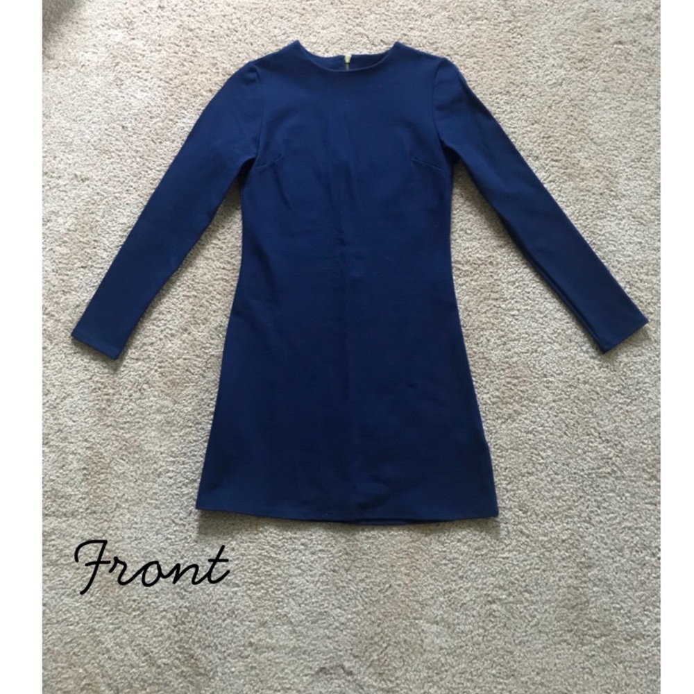 Navy blue round-neck mini dress - NWT